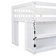 preview thumbnail 7 of 9, Twin Size Kid Low Loft Bed With Two-Tier Shelves