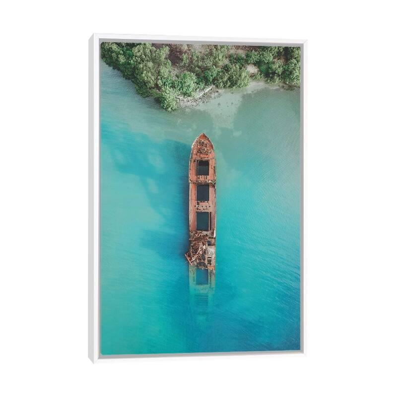 iCanvas "Roatan Island, Honduras I" by Luke Anthony Gram Framed Canvas Print - White - 40x26