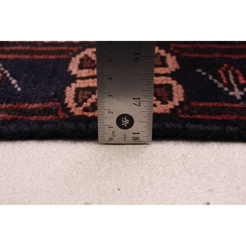 ECARPETGALLERY Hand-knotted Andelz Black, Red Wool Rug - 4'6 x 9'4