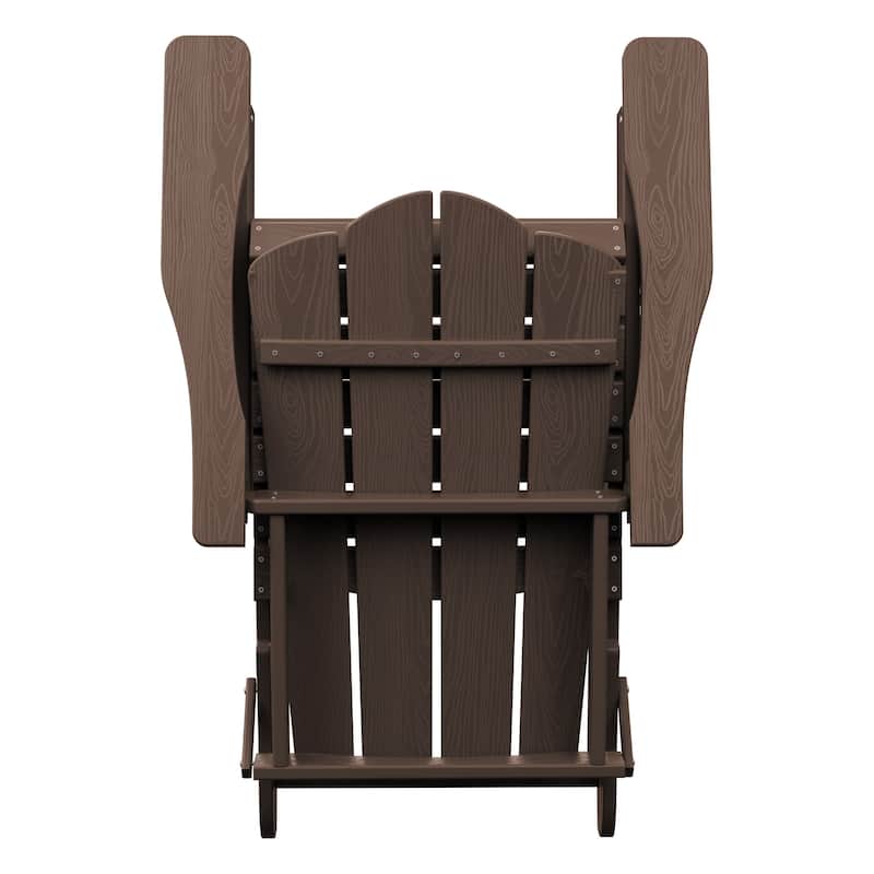 Outdoor HDPE Folding Classic Adirondack Chair All-Weather