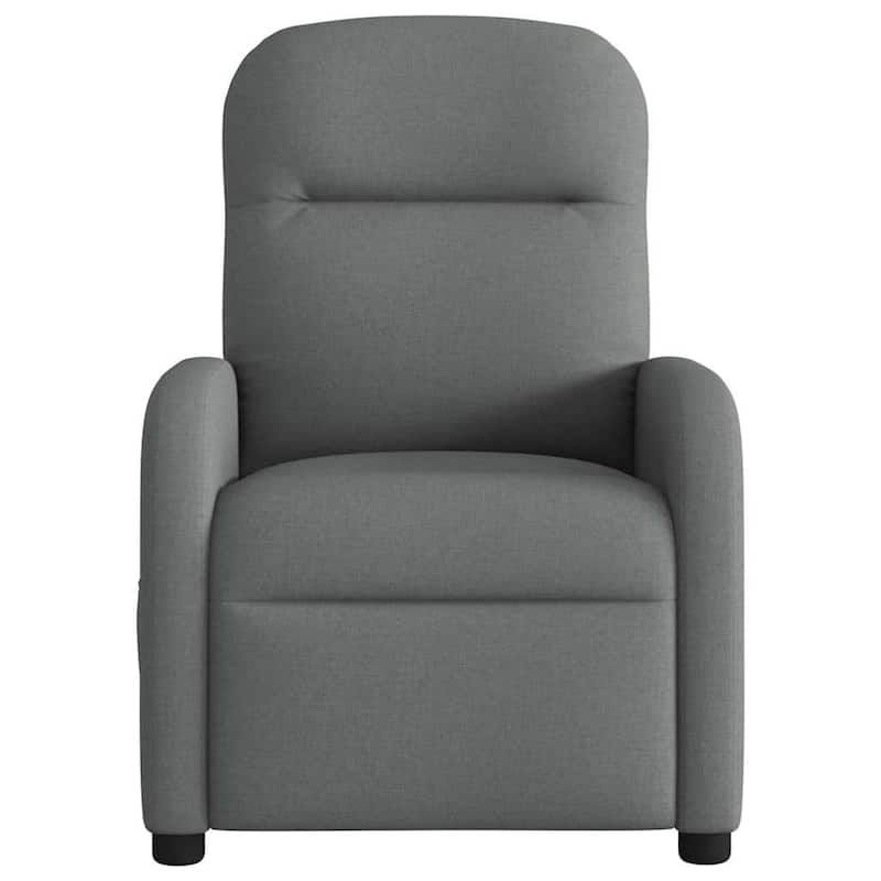 vidaXL Massage Recliner Chair Dark Grey Fabric