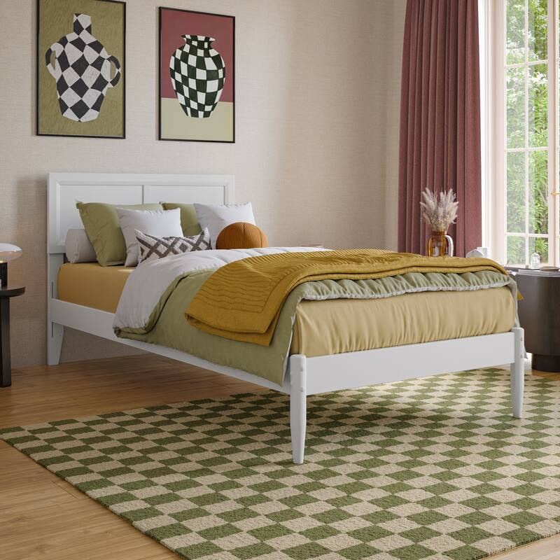 Ellarie Platform Bed with Adjustable Headboard - Twin XL - White