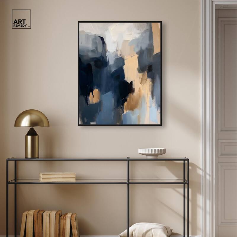 Navy Beige II Canvas by Art Remedy