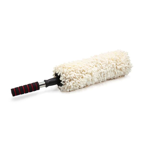 Shop White Telescopic Handle Duster Wash Brush Wax Mop Cleaning