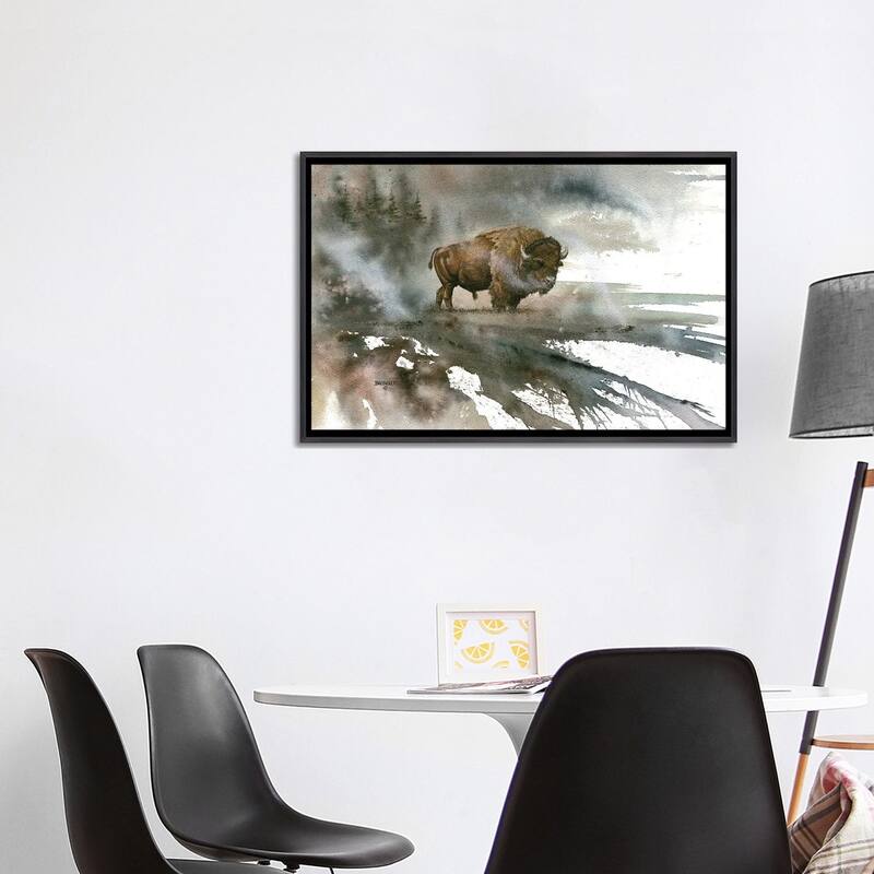iCanvas "Bison" by Dave Bartholet Framed