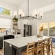 preview thumbnail 26 of 54, Starsky 6-Light Modern Classic Chandelier with White Linen Shades
