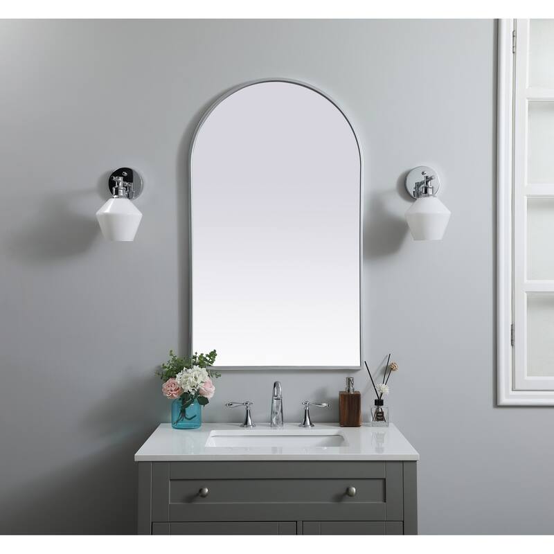 Elegant Lighting MR1A2440 Ayra 24" W x 40" H Modern Arched Bathroom