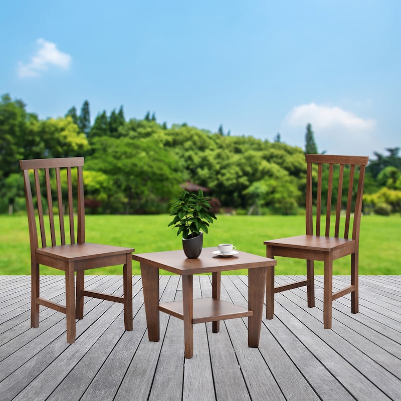 Costway 4 PCS Dining Chair Kitchen Spindle Back Side Chair with Solid - 16’’ x 15.5’’ x 36’’