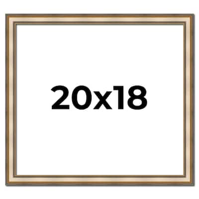 20x18 Frame Gold Solid Wood Shadow Box Width 1.5 Inches | Interior Frame Depth 2 3/8 Inches
