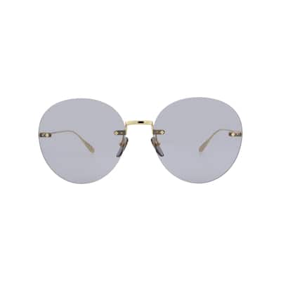 Gucci Round-Frame Metal Sunglasses