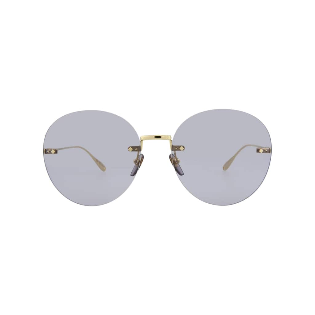 Gucci Round-Frame Metal Sunglasses