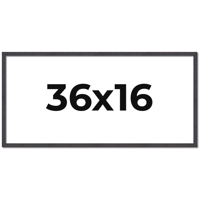 36x16 Frame Brown Solid Wood Picture Frame - Complete Modern Photo
