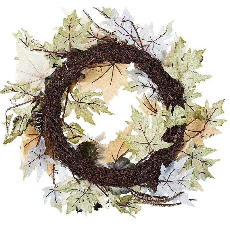 24 Inch Rustic Sunflower, Pumpkin Wreath