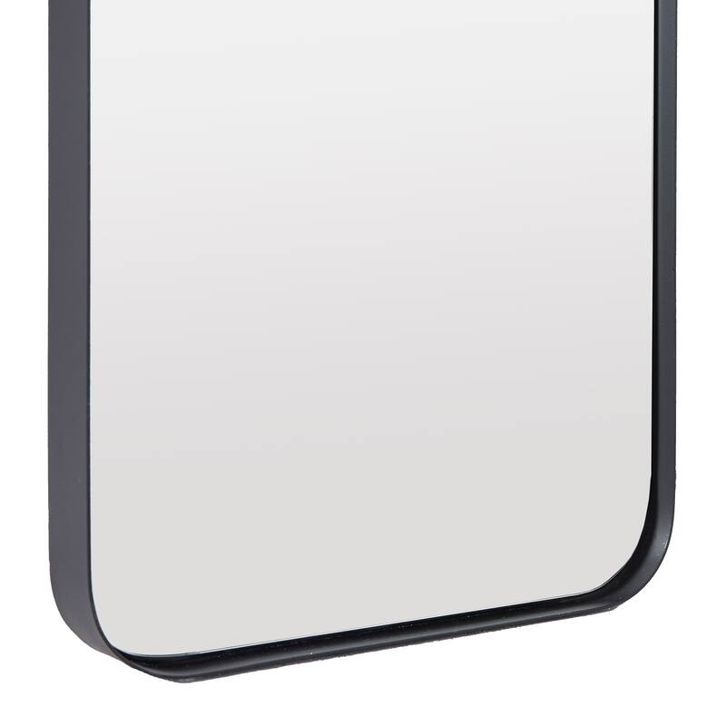 Iron Contemporary Wall Mirror - 12 x 2 x 48