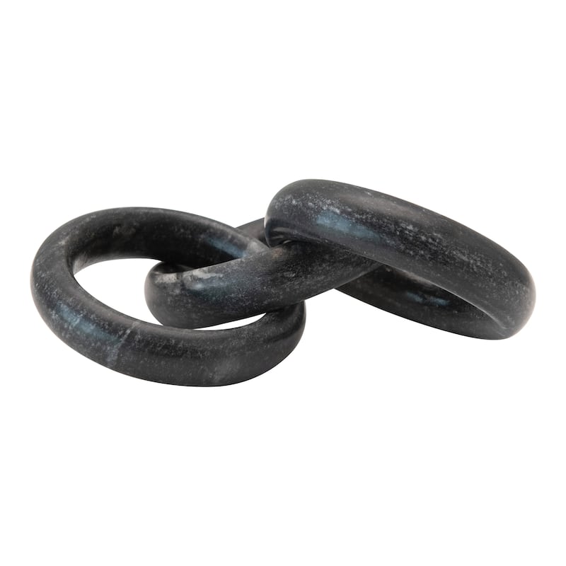 Marble Circle Chain Decor, Black