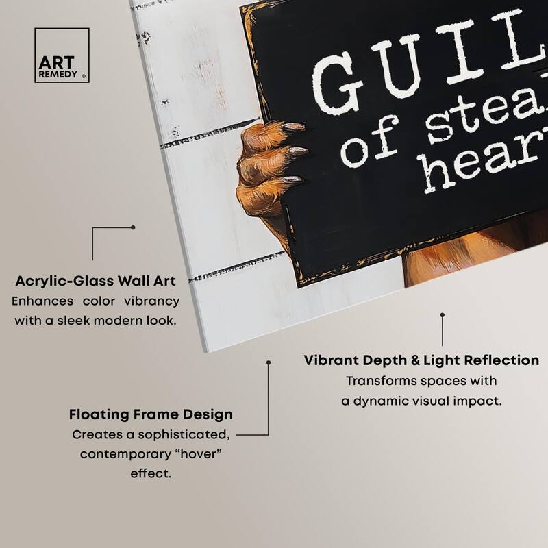 Guilty of Stealing Hearts Acrylic by Art Remedy, Ready to Hang