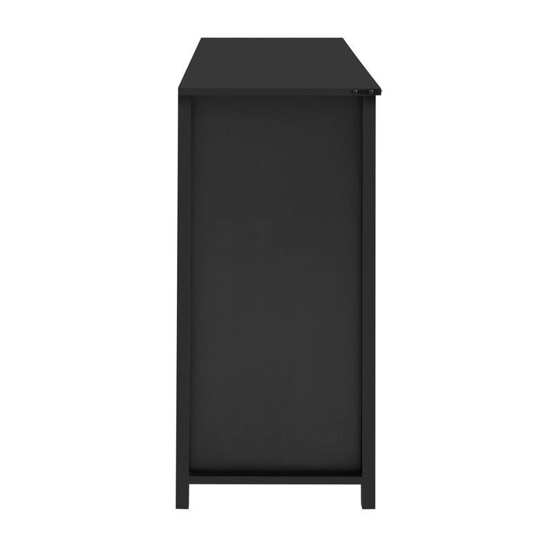 Farmhouse 55" Sideboard with 2 Sliding Barn Doors and 3 Drawers for Stylish Home Storage Solution