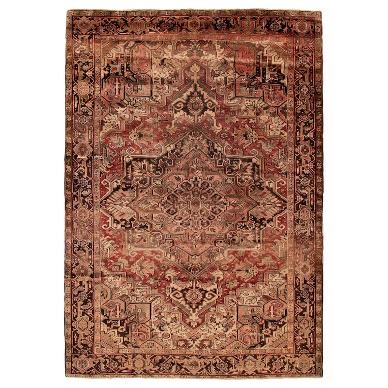 ECARPETGALLERY Hand-knotted Sarabi Red Wool Rug - 7'8 x 10'11 - Red - 7'8 x 10'11