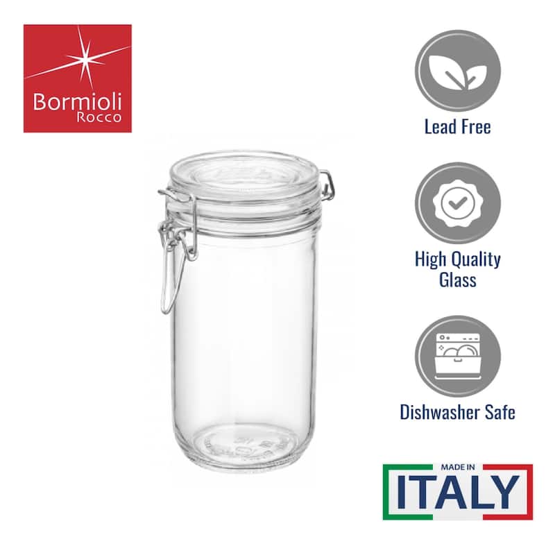 Bormioli Rocco Set of 2 Fido Cylinder Jars