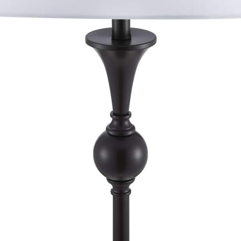 KAWOTI 60"H Traditional Metal Floor Lamp with Drum Shade - W15" x H60"