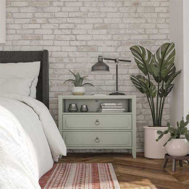 The Novogratz Her Majesty 2 Drawer Nightstand