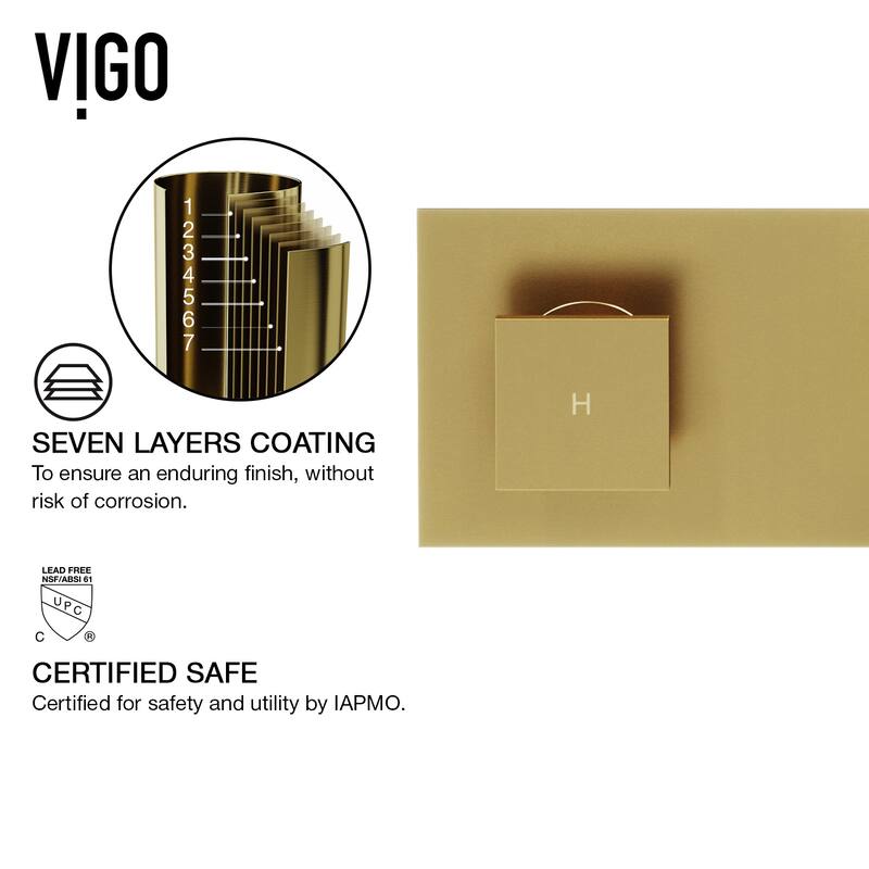 VIGO Titus 3" H 2-Handle Wall Mount Bathroom Faucet