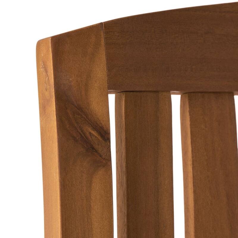 Natural Acacia Wood Outdoor Rocking Chair with Cushion by Christopher Knight Home