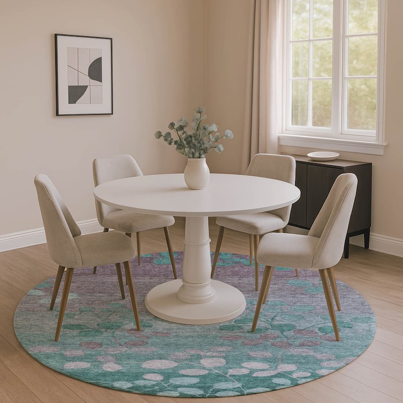 Premium Washable Super Soft Mayfield Rug - Teal - 8' x 8'