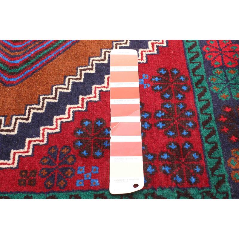 ECARPETGALLERY Hand-knotted Teimani Dark Red Wool Rug - 2'10 x 4'8