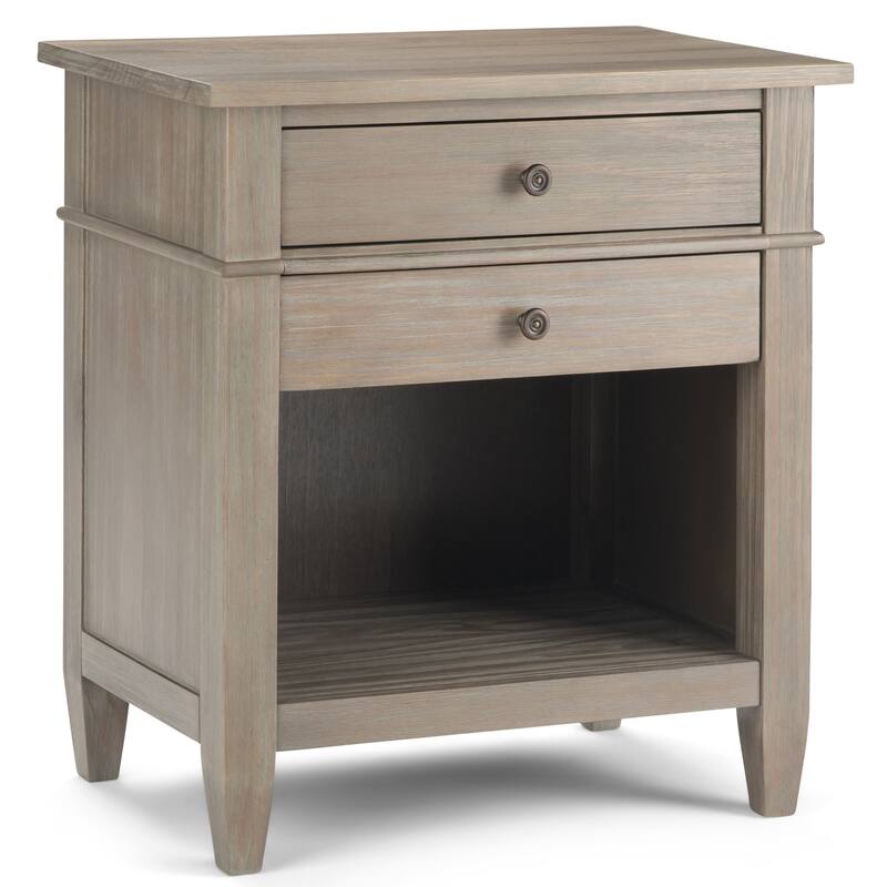 WYNDENHALL Sterling SOLID WOOD 24 inch Wide Bedside Nightstand Table
