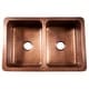preview thumbnail 4 of 13, Adams Copper 33" Double Bowl Farmhouse Apron Front Undermount Kitchen Sink