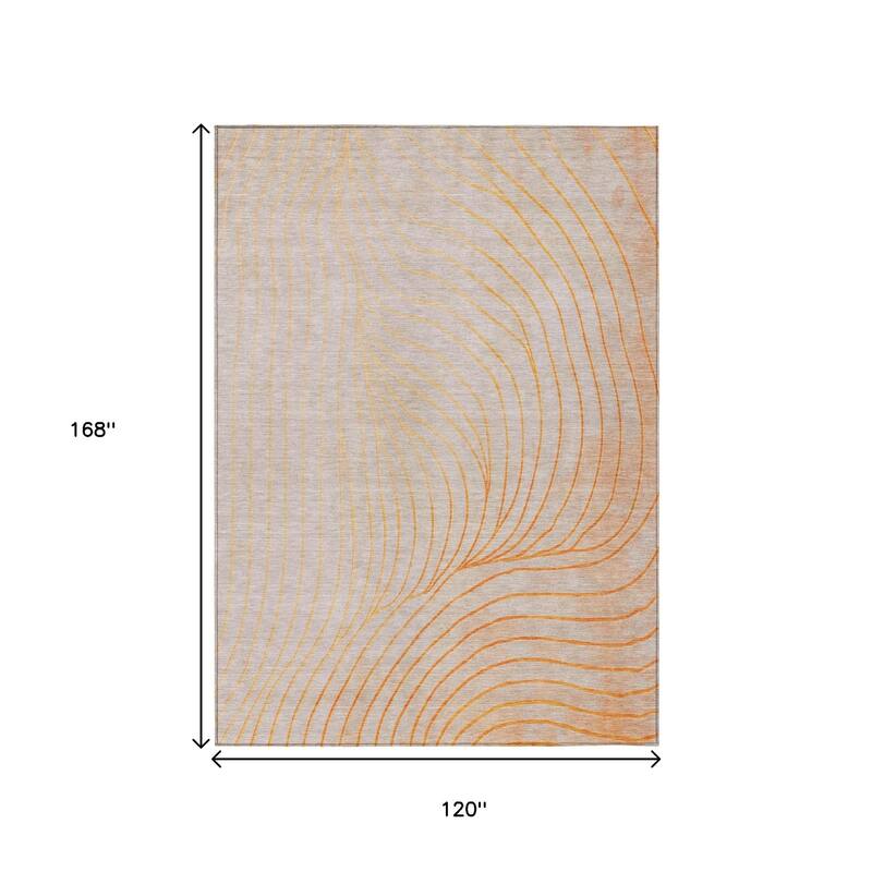 HomeRoots Abstract Transitional Rectangle Outdoor Rug