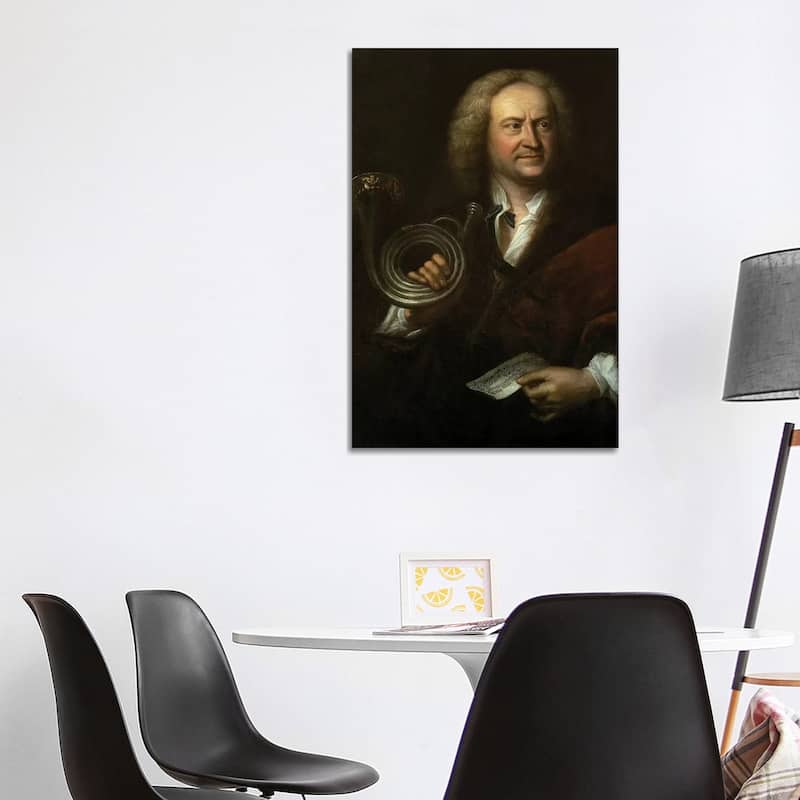 iCanvas "Gottfried Reiche , Senior Musician and Solo Trumpeter of Bach's Orchestra" by Elias Gottleib Haussmann Canvas Print - 40x26x1.5