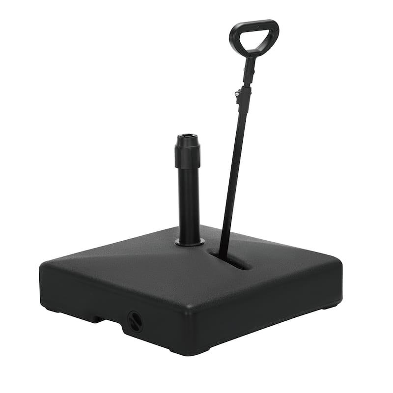 MAISON ARTS 240 lbs Water & Sand Fillable Patio Umbrella Base With Wheels for Most Market Umbrellas - Square(with wheels)