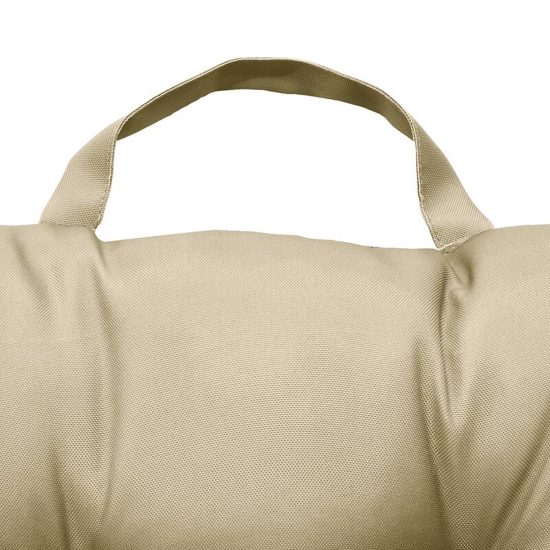 Nature Outdoor Solid Textured Adirondack Cushion 20 x 20 in Taupe