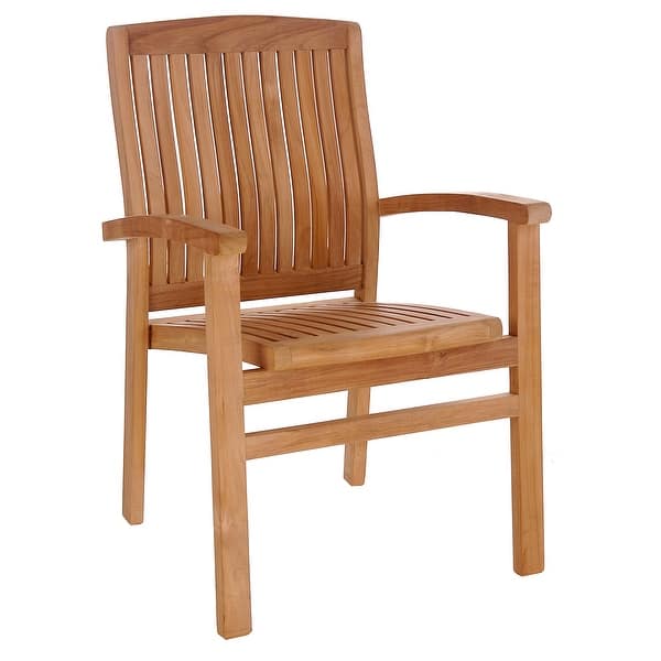Chic Teak Belize Teak Wood Indoor Outdoor Dining Arm Chair Overstock 31412979