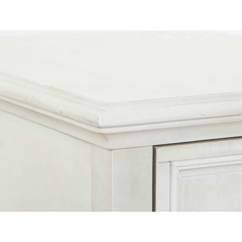 Magnussen Home Newport Alabaster Rectangular End Table - 20''W x 26''D x 24''H
