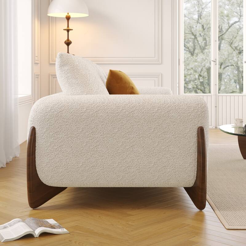 JASIWAY 89 in 3-Seat Modern Sofa Couch with Solid Wood Frame