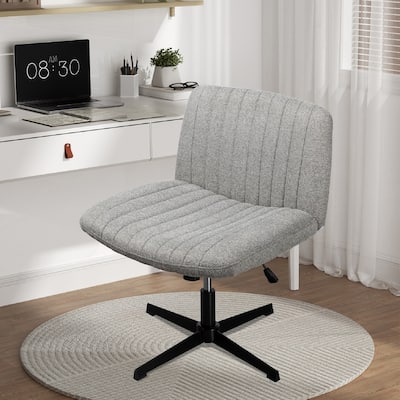 Futzca Office Chair, Armless Wide Chair of Height Adjustable Swivel