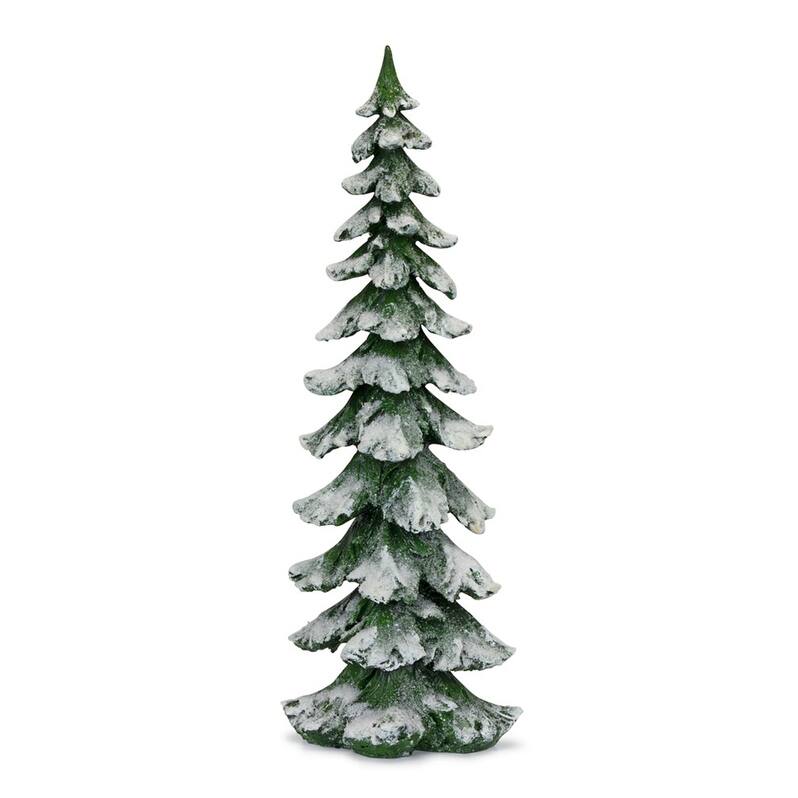 Green Flocked Pine Tree 26"H - N/A - Green - Polyresin