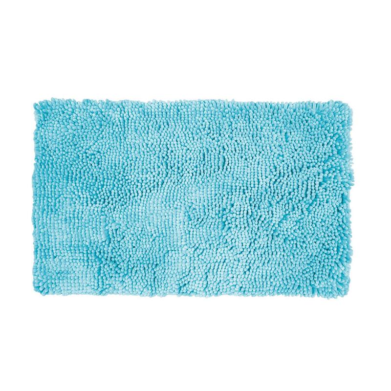 Bella Chenile Bath Rug - Aqua - 21x34