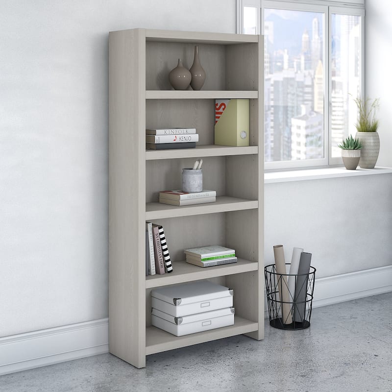 Echo 5 Shelf Bookcase by Bush Business Furniture - Gray Sand