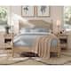 Option A Bed Frame & 2 Rattan Nightstands (19.5")