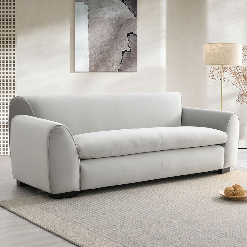 Furniture of America Corwin Modern Bench Style Sofa with OEKO TEX Certified Fabric - Light Grey