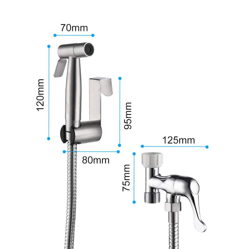 Handheld Bidet Sprayer for Toilet-Adjustable Water Pressure Control - 8.66 x 6.88 x 2.75 inch