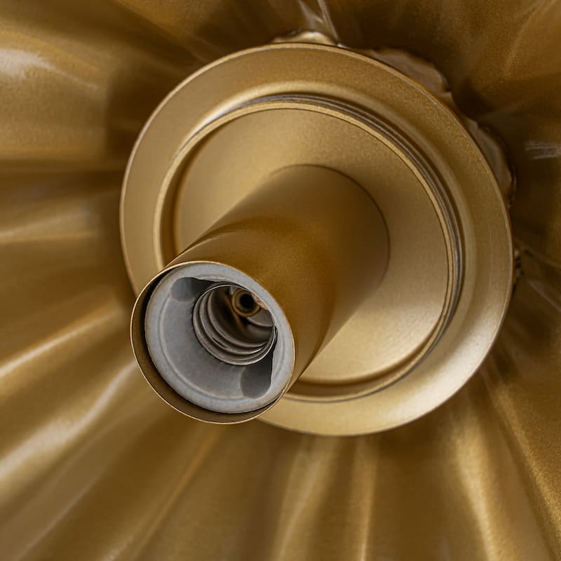 Modern industrial 1-Light Flush Mount Ceiling Light with Opal Glass Shape - Gold - 9.1" W × 6.3" H