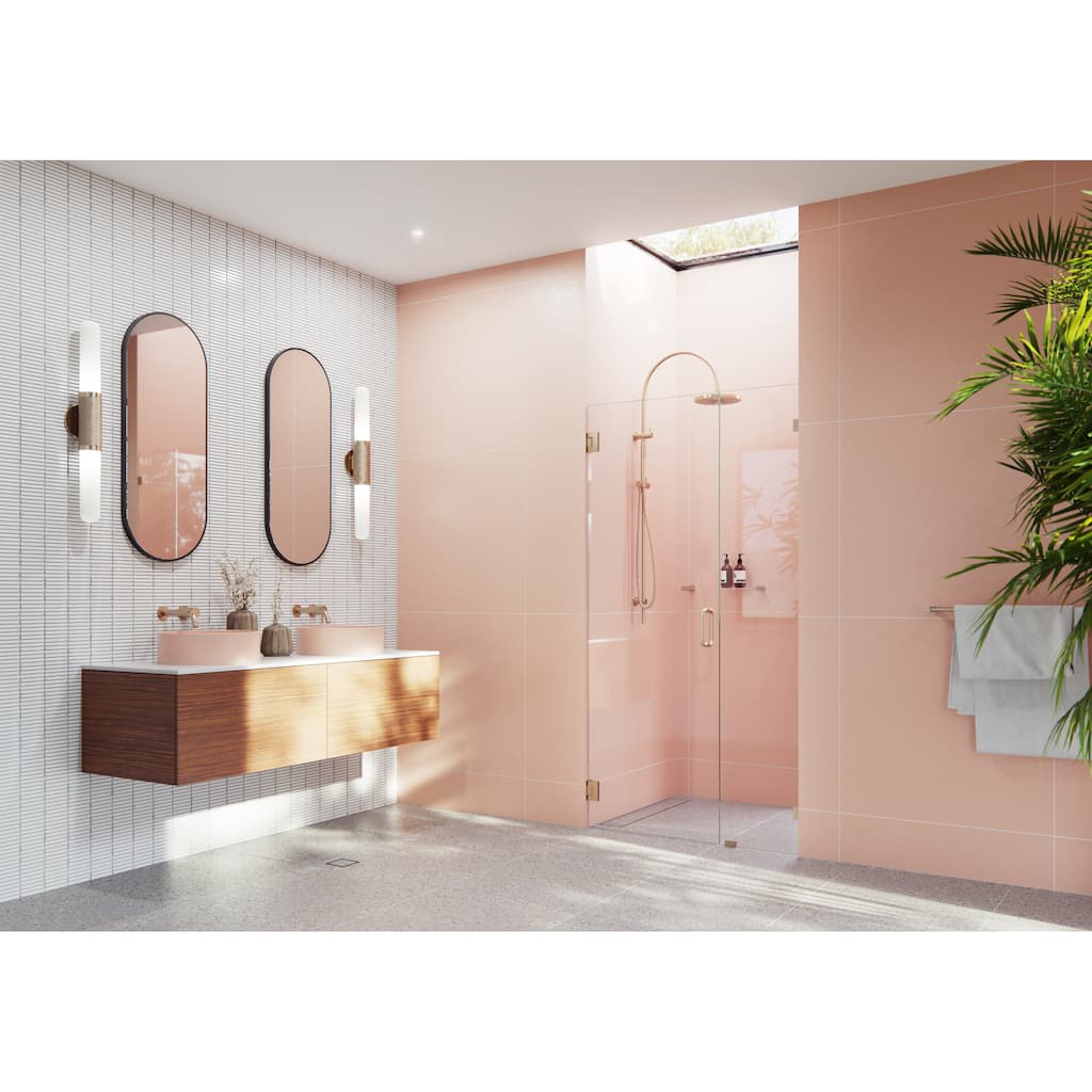 Glass Warehouse 78" x 42" Frameless Shower -Door Wall Hinge