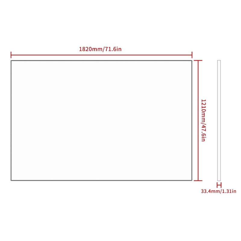 72"x48" Oversized Black Aluminum Frame Mirro