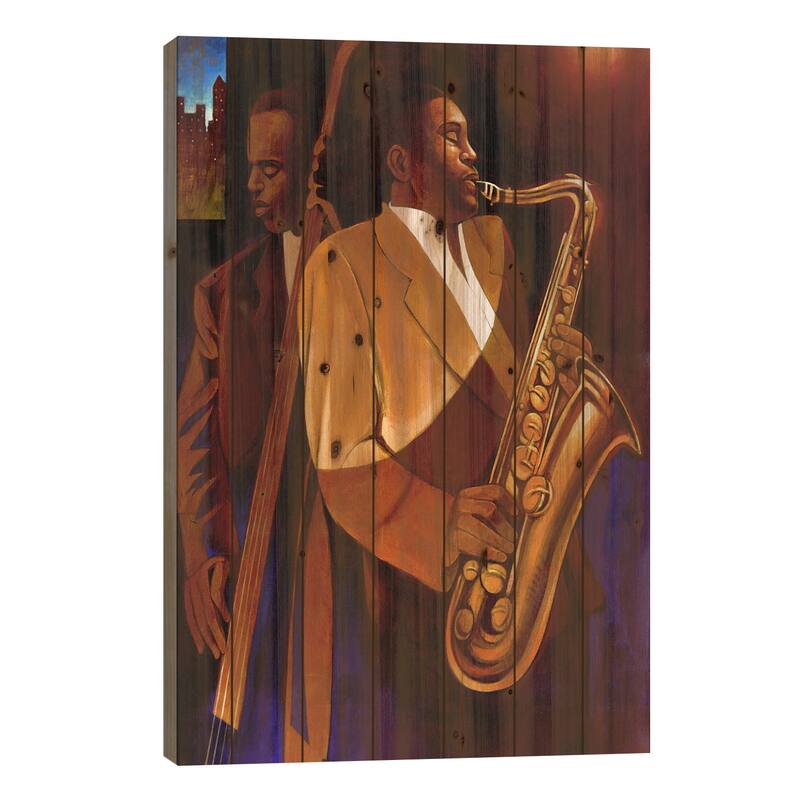 Body And Soul Print On Wood by Keith Mallett - Multi-Color - 26x18x1.5