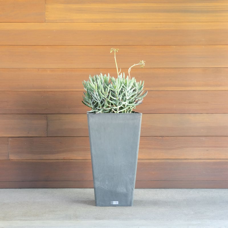 Pure Series Midland Planter - 24"H x 13"W x 13"L - Grey